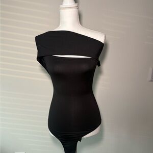 Black Off-Shoulder Women's Bodysuit